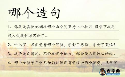 哪個造句