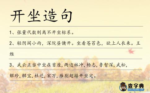 開坐造句