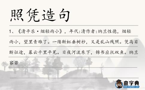 照憑造句