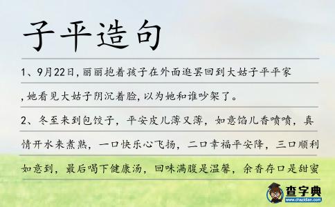 子平造句