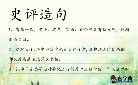 史評造句