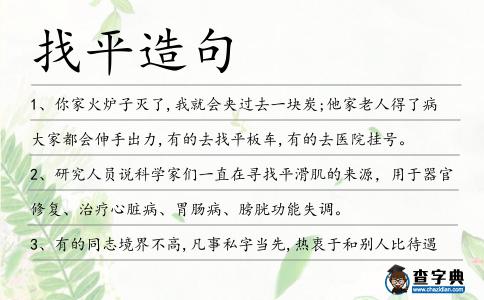 找平造句