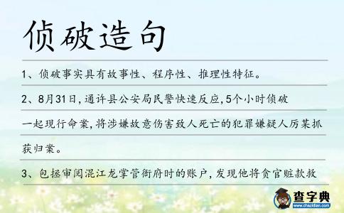 偵破造句