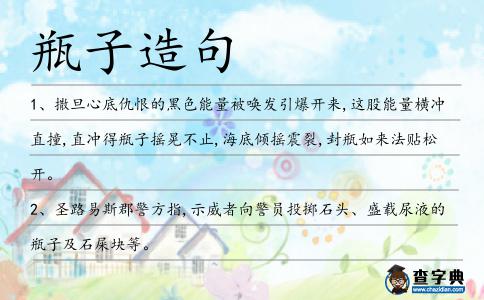 瓶子造句