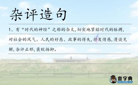 雜評造句