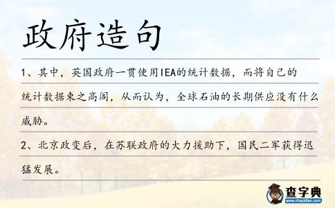 政府造句