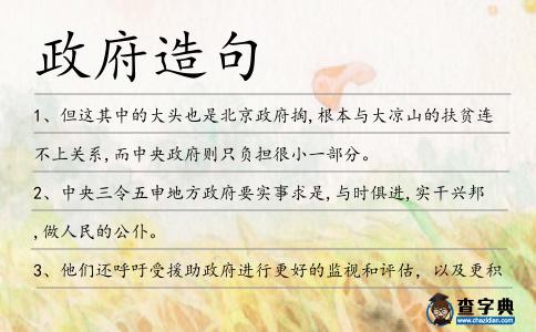 政府造句