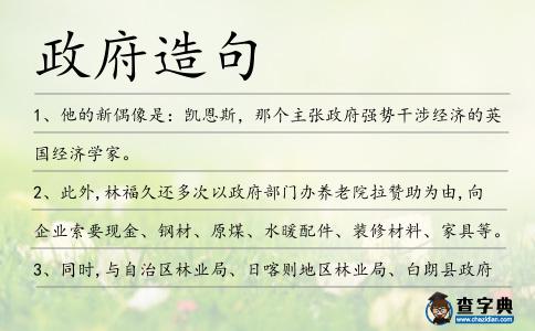 政府造句