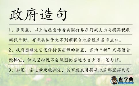 政府造句