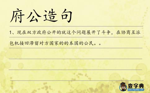 府公造句