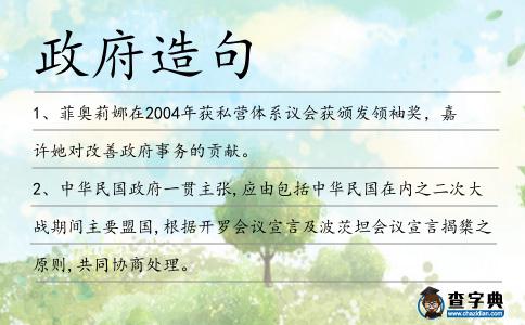 政府造句