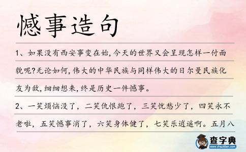 憾事造句