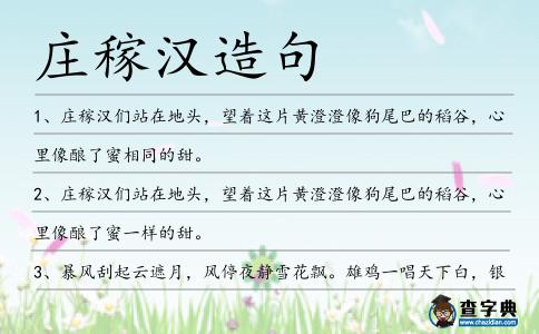 莊稼漢造句