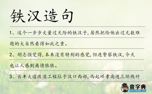 鐵漢造句