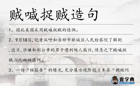 賊喊捉賊造句