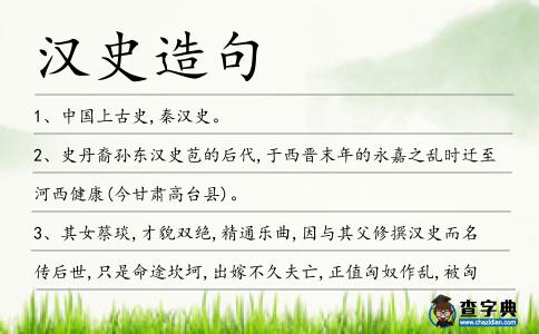 漢史造句