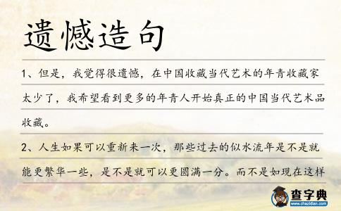 遺憾造句
