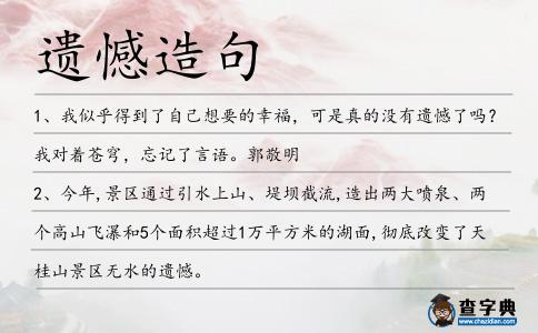遺憾造句