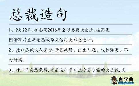 總裁造句