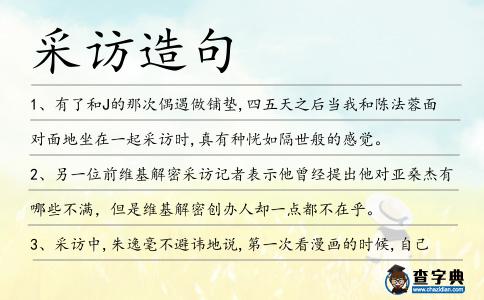 采訪造句