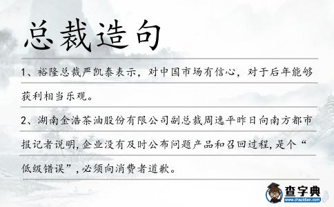 總裁造句