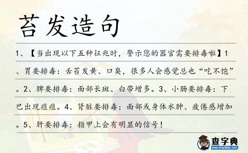 苔發造句