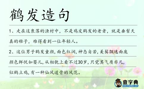 鶴發(fā)造句
