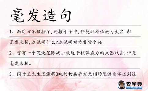 毫發(fā)造句