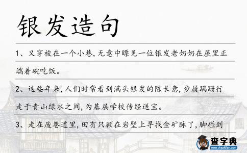 銀發(fā)造句