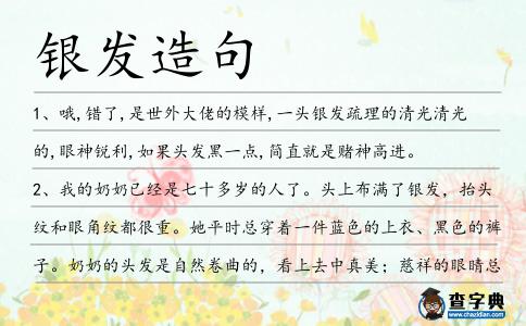 銀發造句