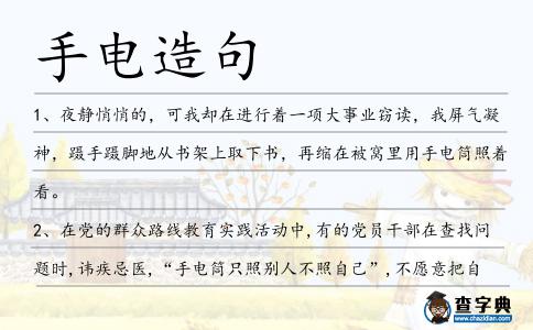 手電造句