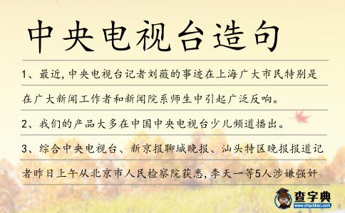 中央電視臺造句