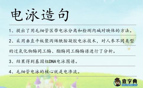 電泳造句