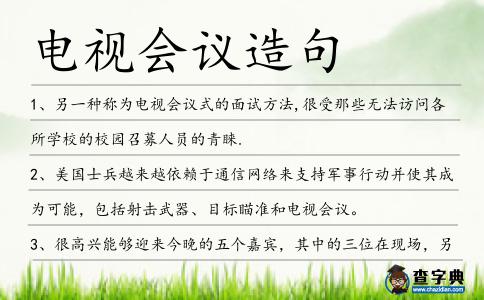 電視會議造句