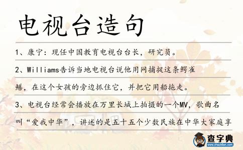 電視臺造句