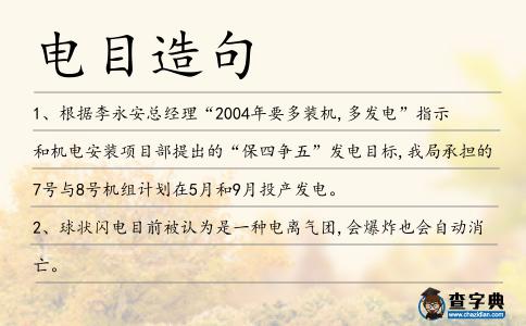 電目造句