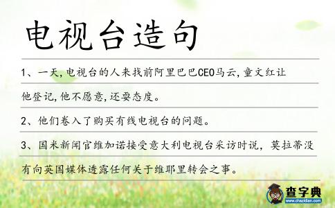 電視臺造句