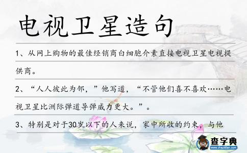 電視衛(wèi)星造句