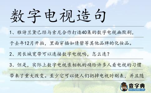 數(shù)字電視造句