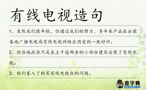 有線電視造句