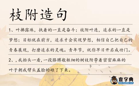 枝附造句