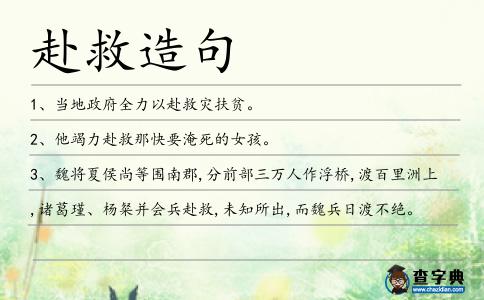 赴救造句