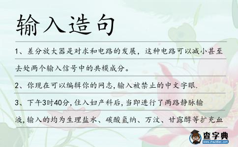 輸入造句