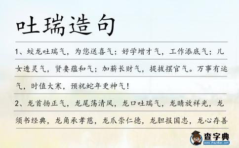 吐瑞造句