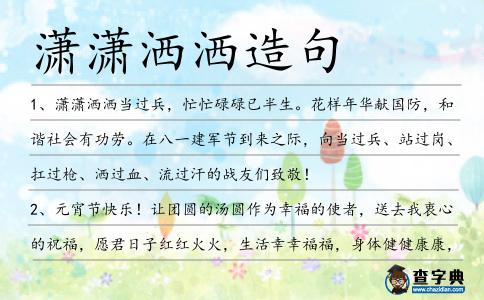 瀟瀟灑灑造句