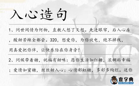 入心造句