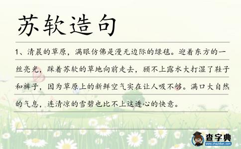 蘇軟造句