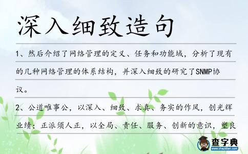 深入細致造句