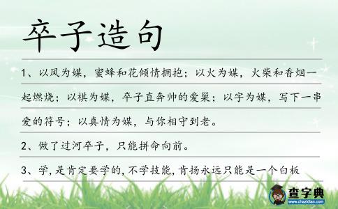 卒子造句