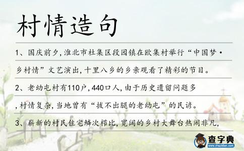 村情造句